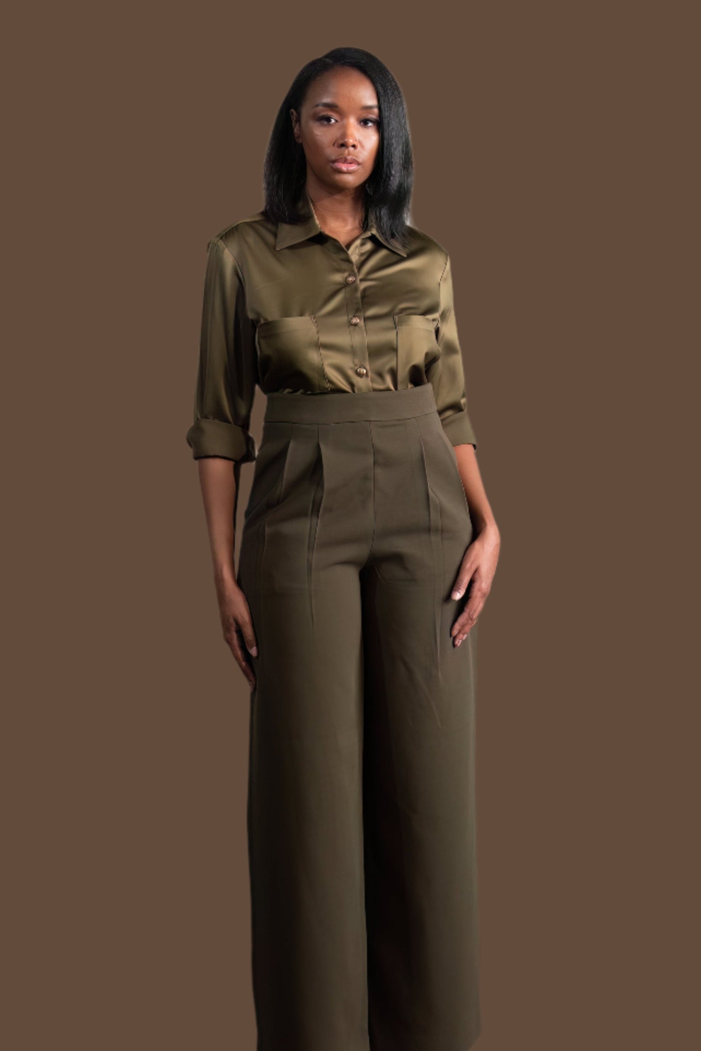 Straight-Legged Pants