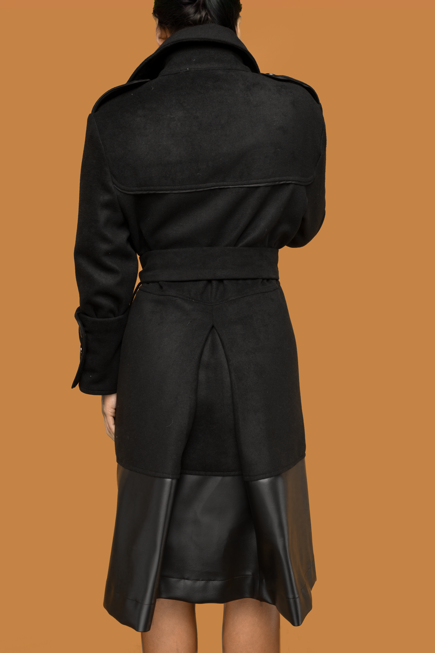 Black Dipped Coat