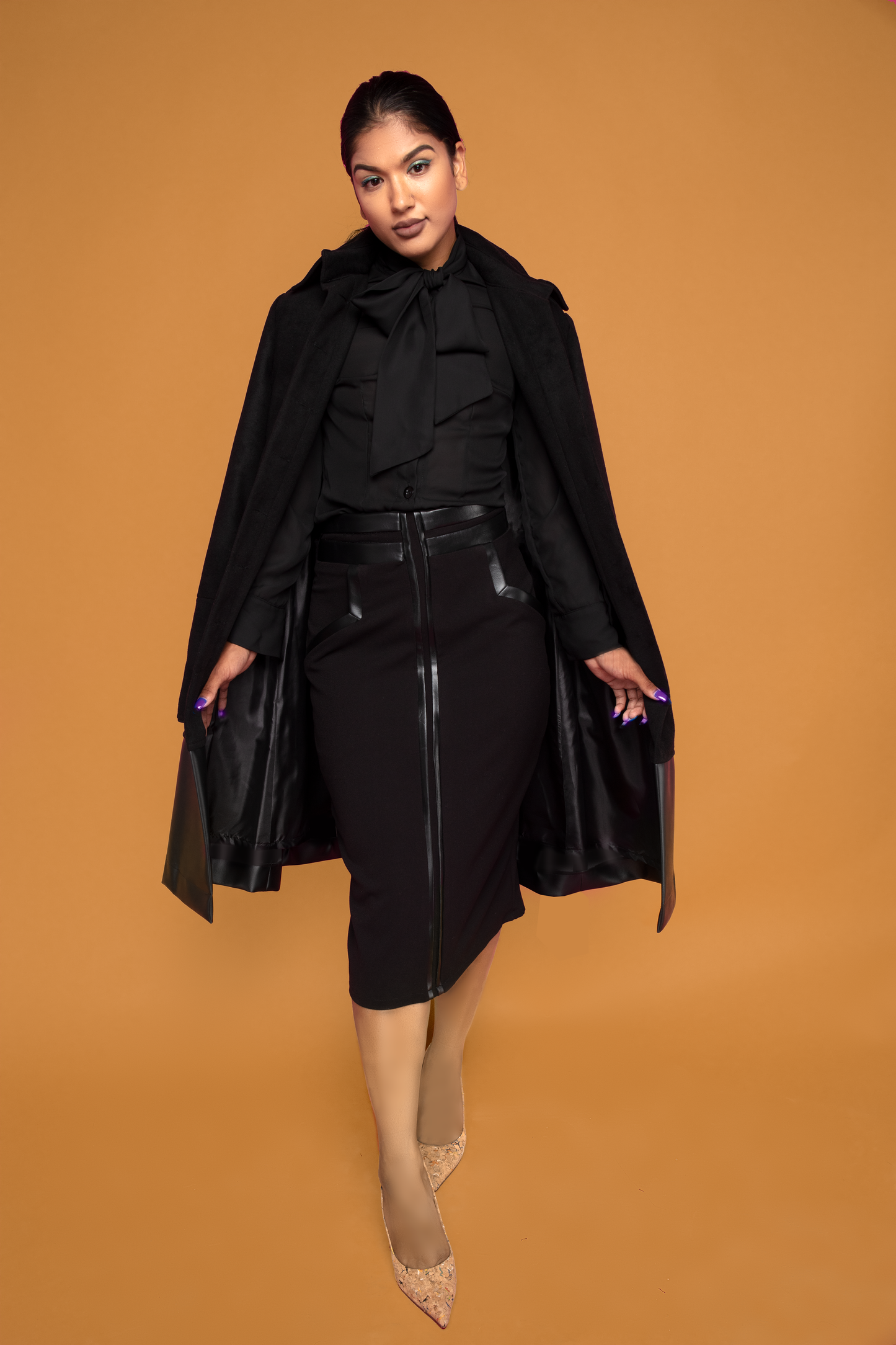 Black Dipped Coat