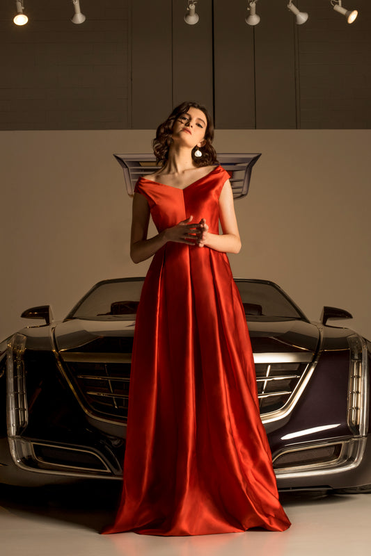 Off The Shoulder Evening Gown